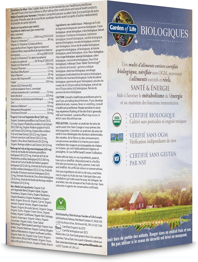 Garden of Life Men's Organics Multivitamin