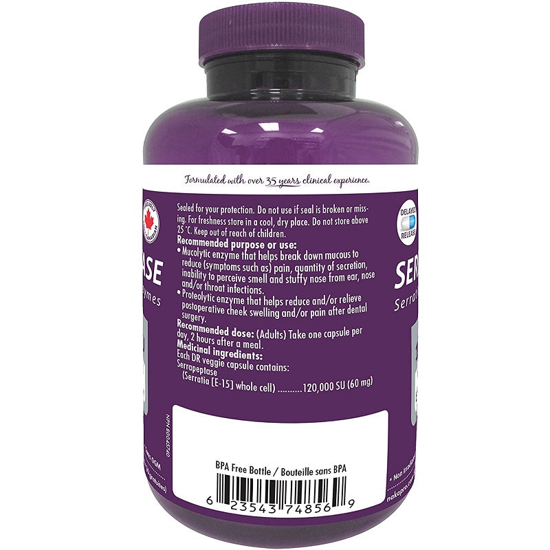 Platinum Serrapeptase - 150 or 525 vcaps